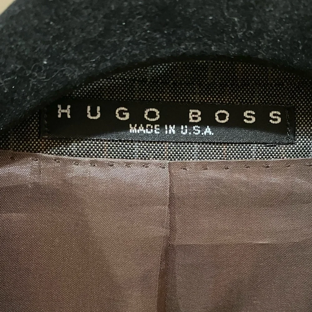 Men’s Wool Blend , Hugo Boss Brown Pinstripe Button Down Suit Jacket Sz - 42R